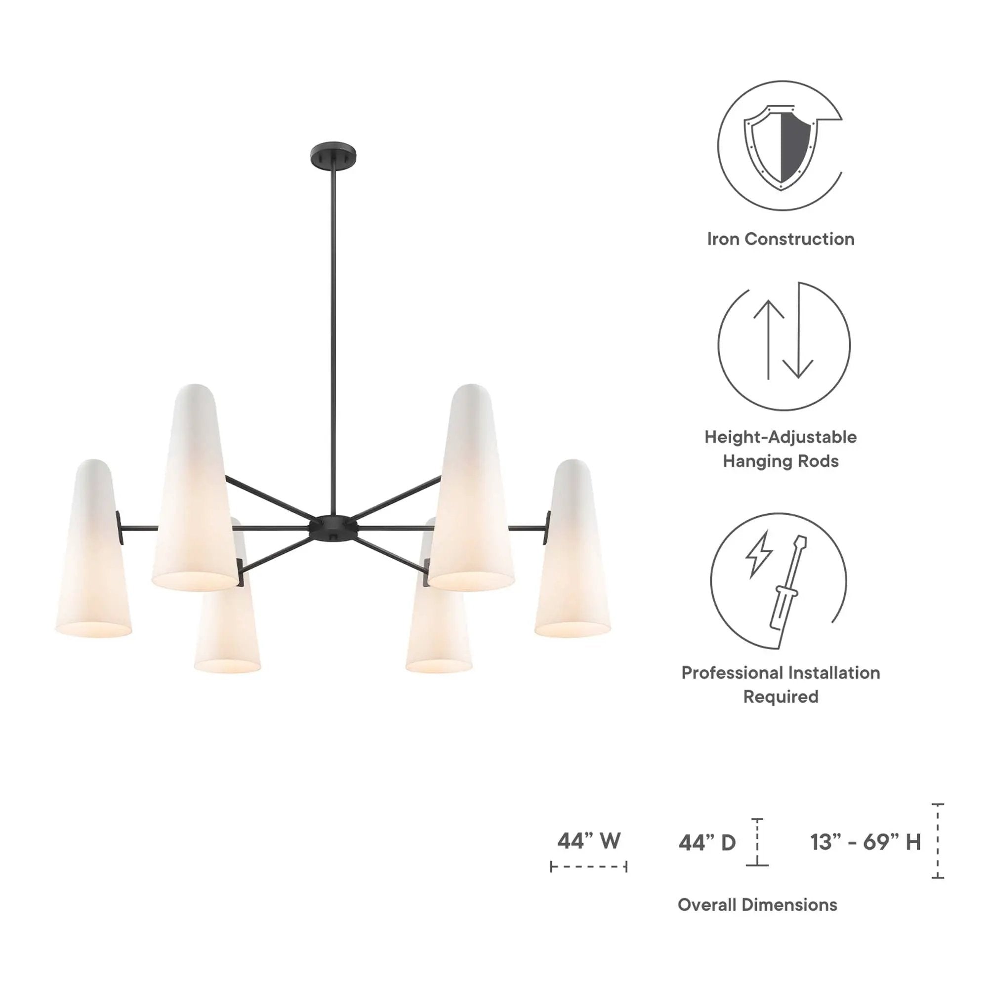 Beacon 6-Light Chandelier by Modway by HouseOfZazla