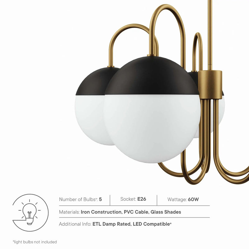 Stellar 5-Light Chandelier by Modway by HouseOfZazla