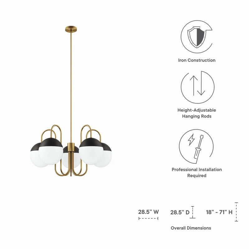 Stellar 5-Light Chandelier by Modway by HouseOfZazla