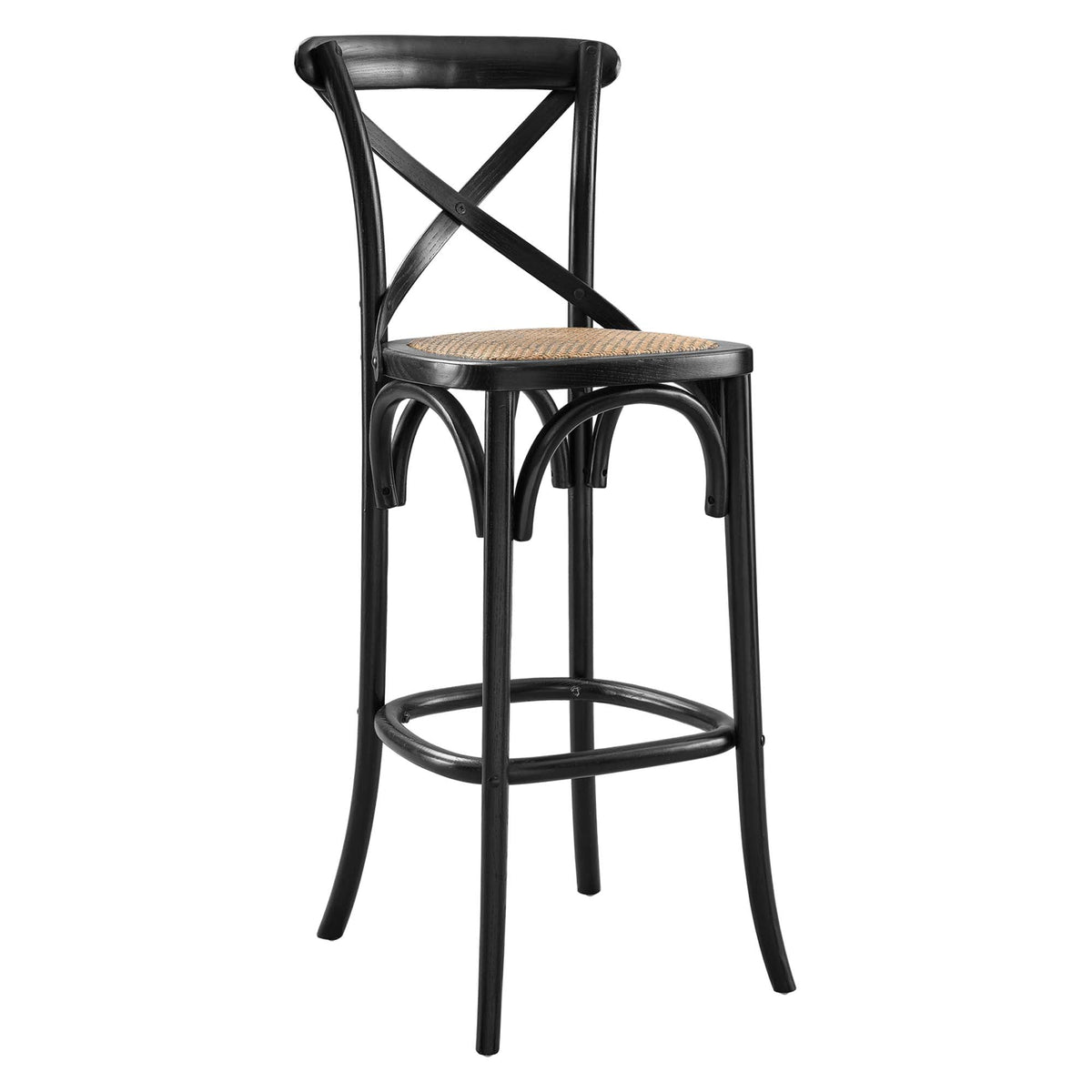Gear Bar Stool by Modway - Black / Gray / Midnight Blue / Natural / Walnut / White (EEI-5668)