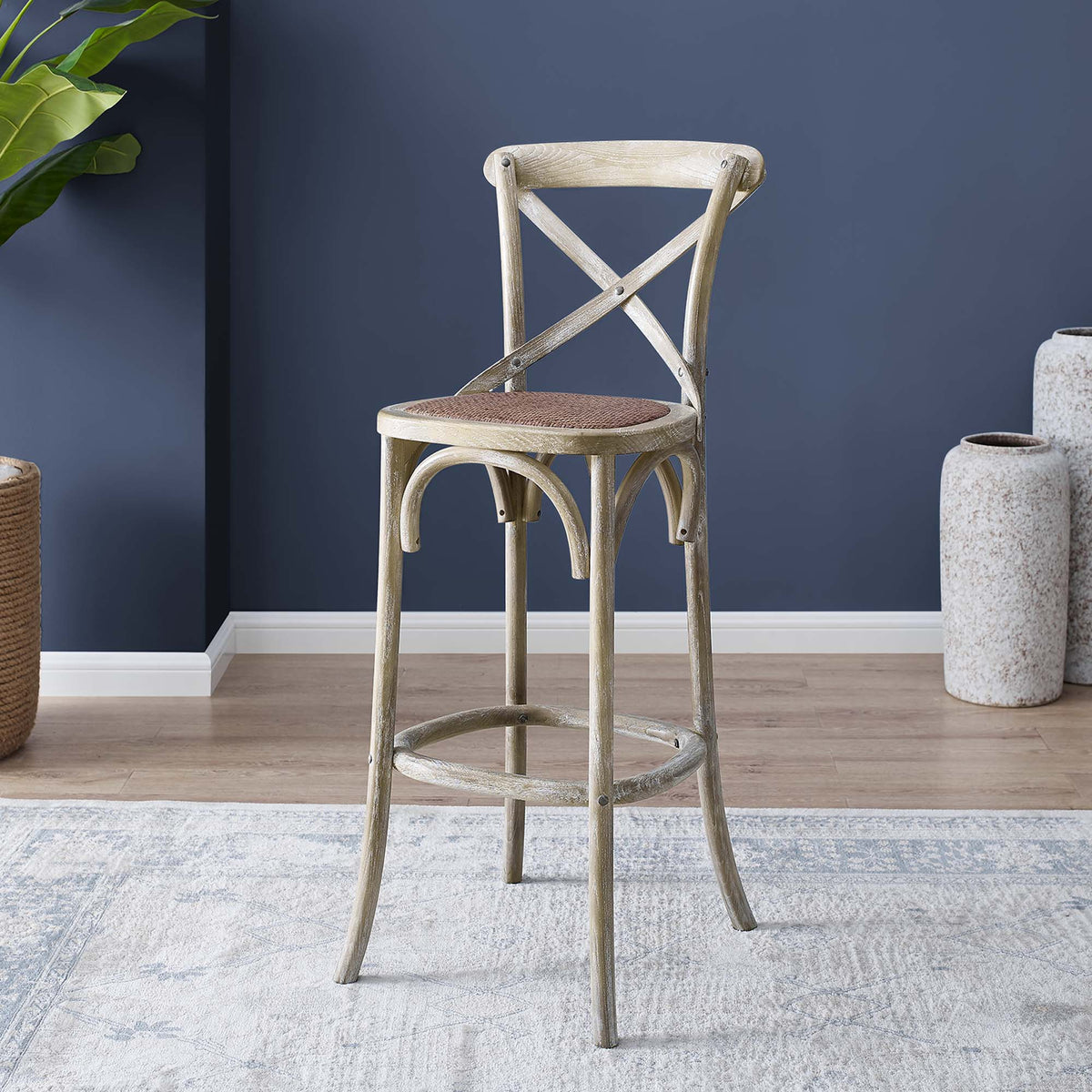 Gear Bar Stool by Modway - Black / Gray / Midnight Blue / Natural / Walnut / White (EEI-5668), photo 19 of 42
