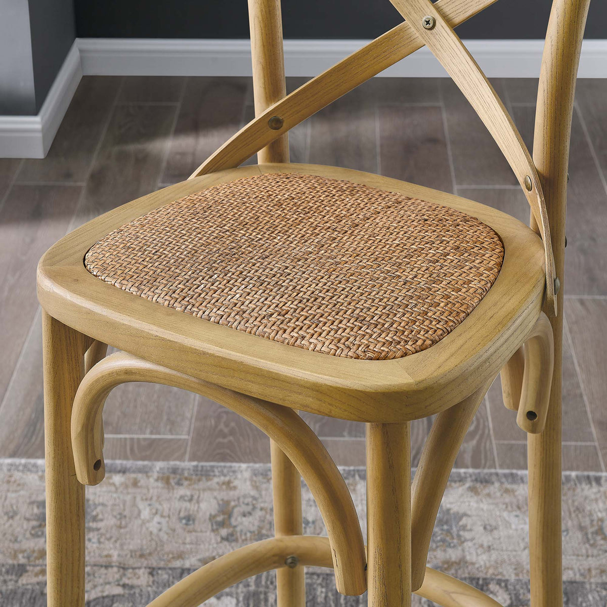 Gear Bar Stool by Modway - Black / Gray / Midnight Blue / Natural / Walnut / White (EEI-5668), photo 39 of 42