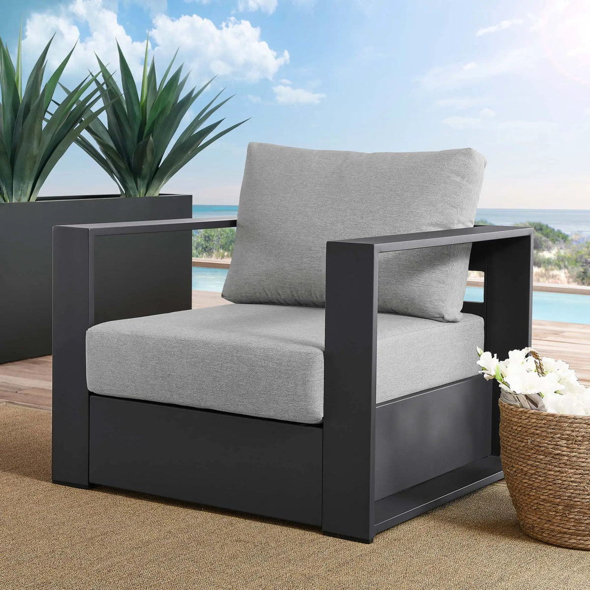 Tahoe Outdoor Patio Aluminum Armchair by Modway by HouseOfZazla