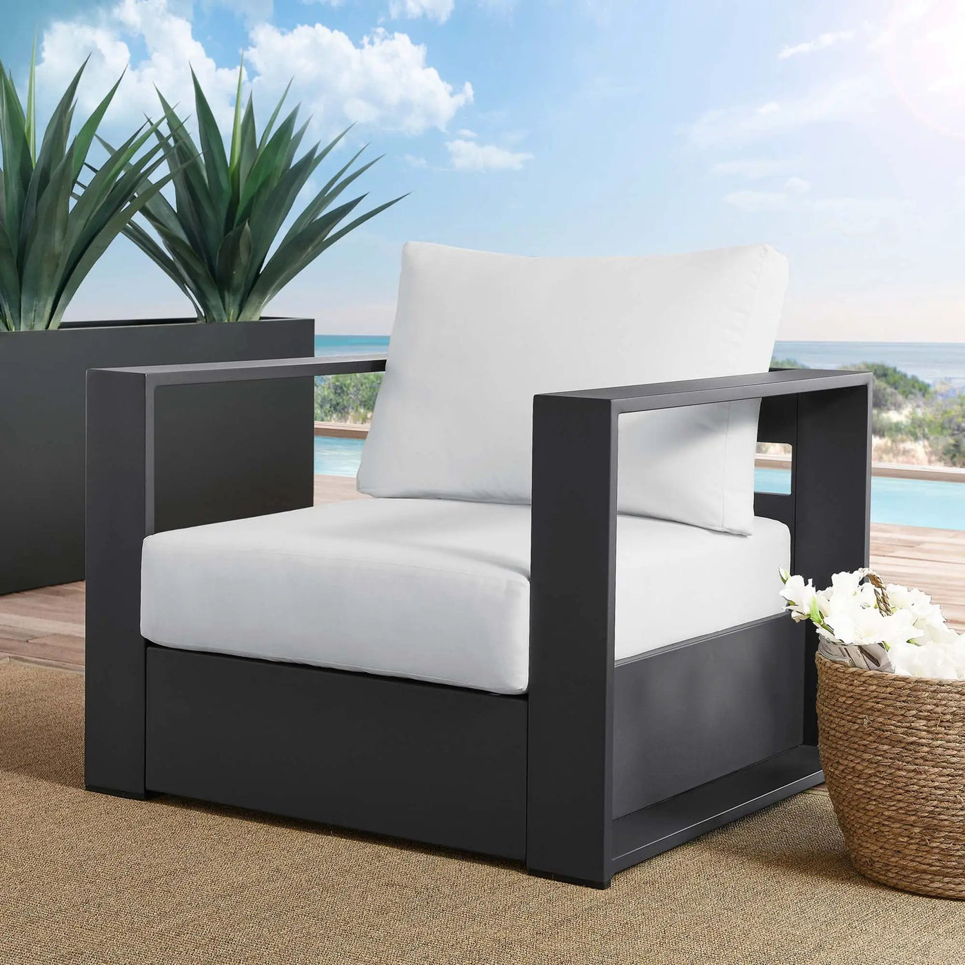 Tahoe Outdoor Patio Aluminum Armchair by Modway by HouseOfZazla