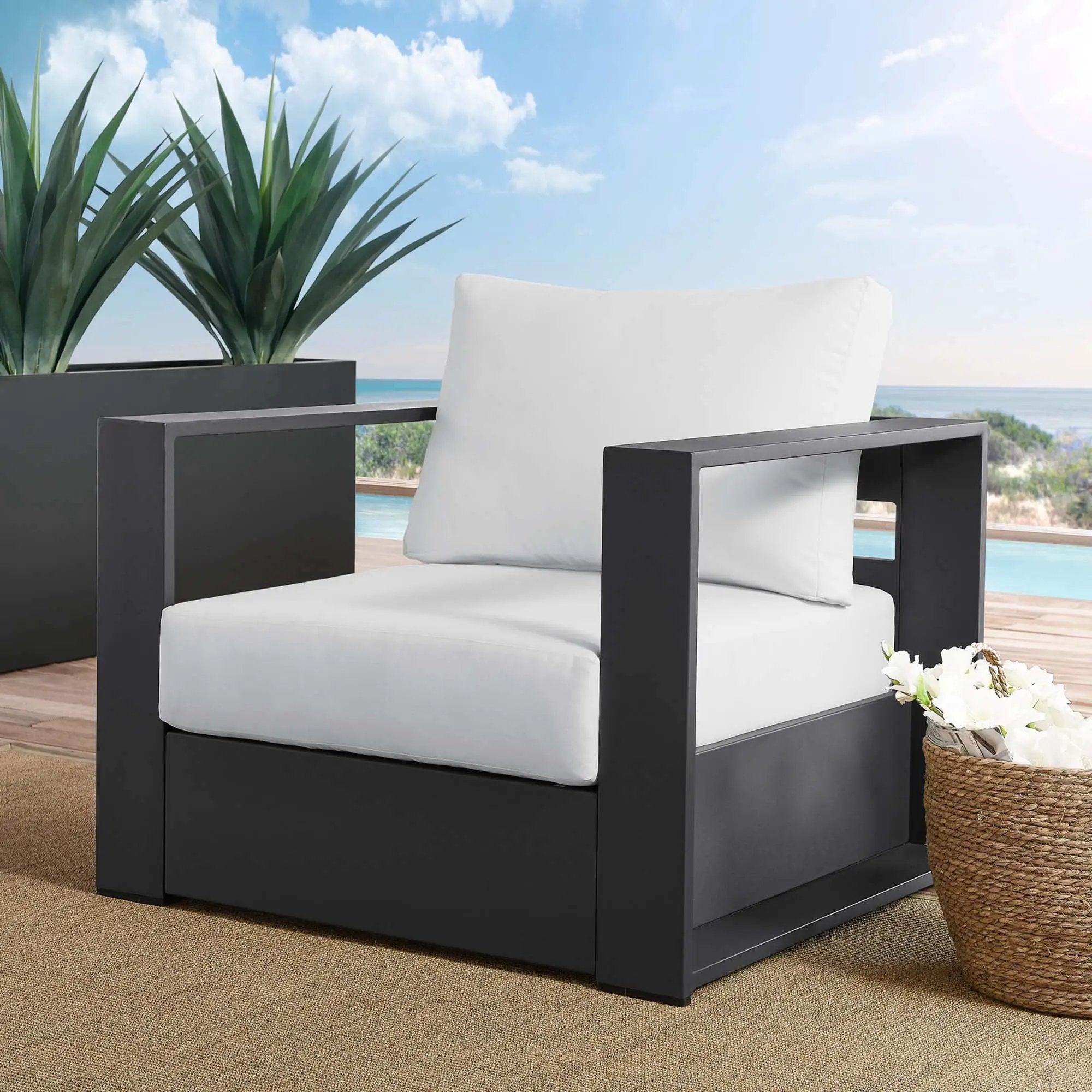 Tahoe Outdoor Patio Aluminum Armchair by Modway by HouseOfZazla