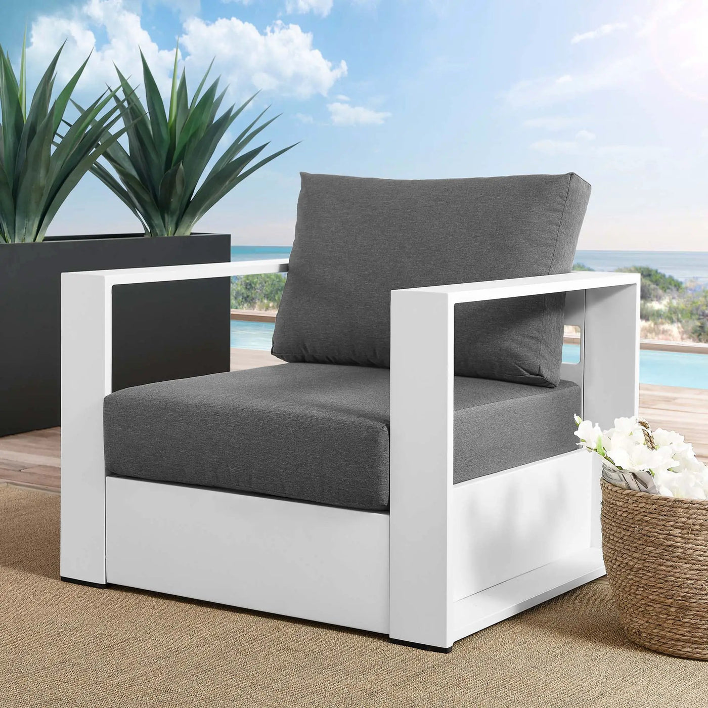 Tahoe Outdoor Patio Aluminum Armchair by Modway by HouseOfZazla