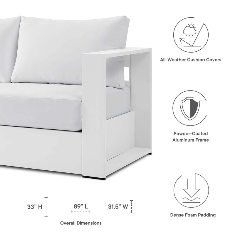 Tahoe Outdoor Patio Powder-Coated Aluminum Sofa by Modway by HouseOfZazla