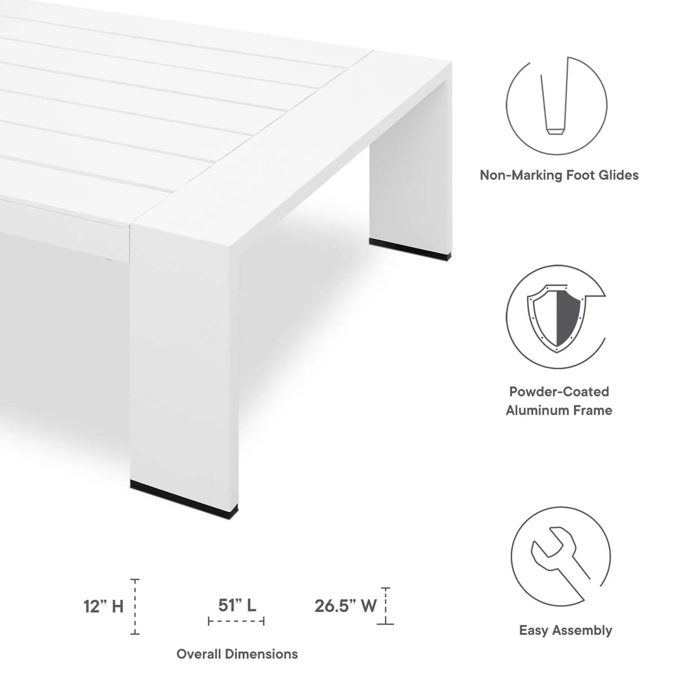 Tahoe Outdoor Patio Coffee Table by Modway by HouseOfZazla
