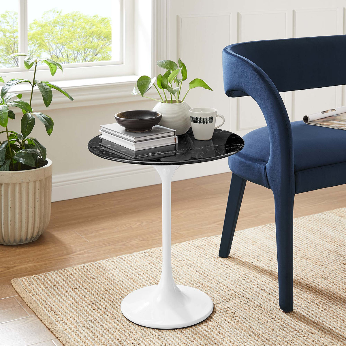 Lippa Round Faux Marble Side Table by Modway, photo 6 of 40