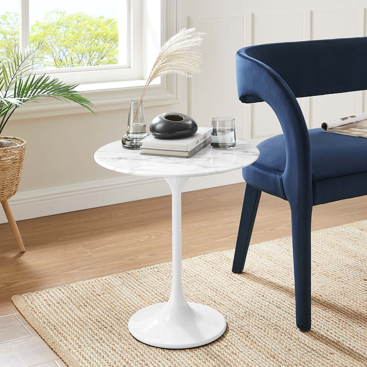 Lippa Round Faux Marble Side Table by Modway, photo 13 of 40