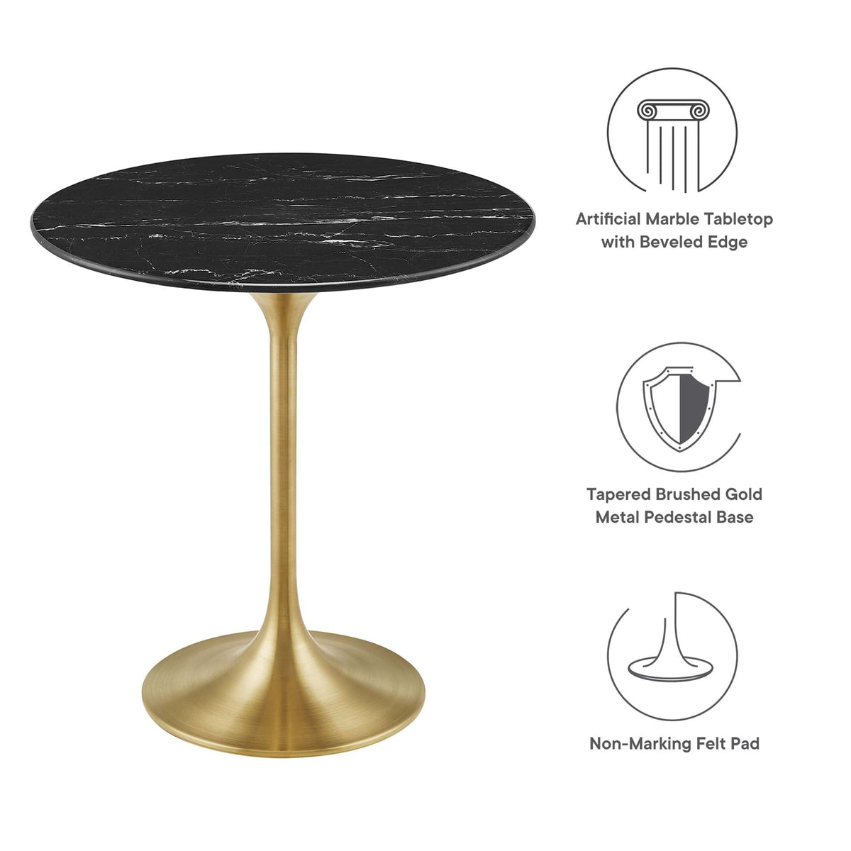 Lippa Round Faux Marble Side Table by Modway, photo 16 of 40