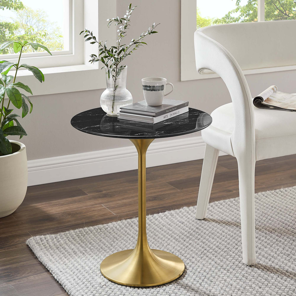 Lippa Round Faux Marble Side Table by Modway, photo 20 of 40