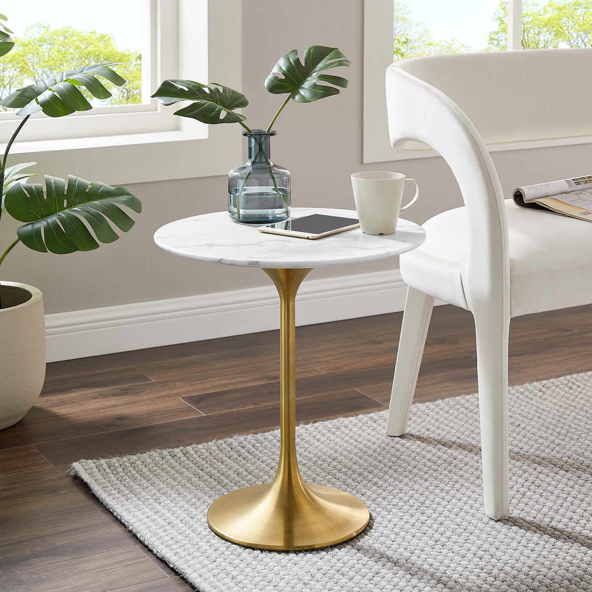 Lippa Round Faux Marble Side Table by Modway, photo 27 of 40