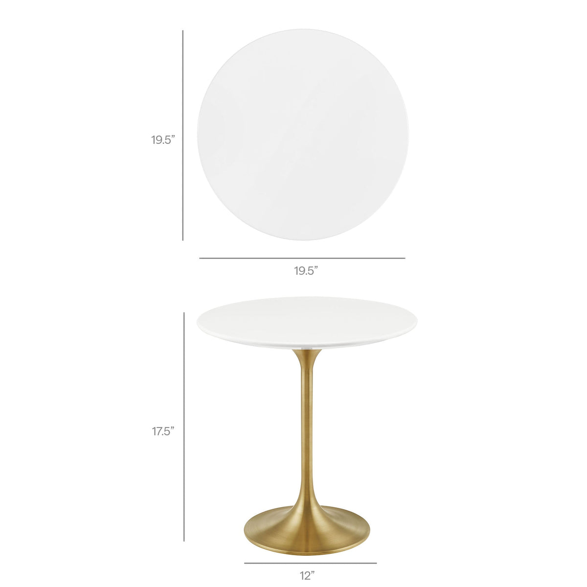 Lippa 20" Round Wood Side Table by Modway - EEI-5686, photo 3 of 7