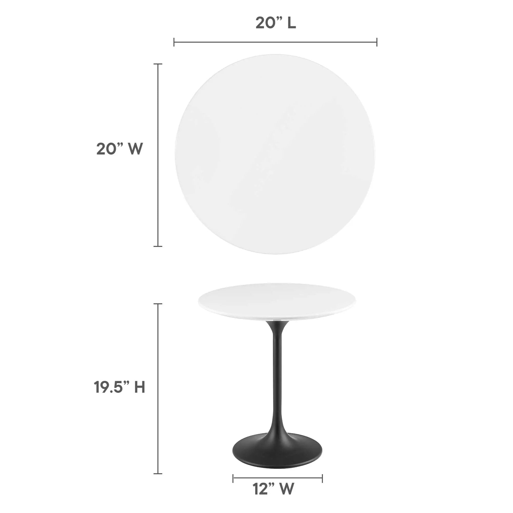 Lippa 20" Round Wood Side Table by Modway by HouseOfZazla