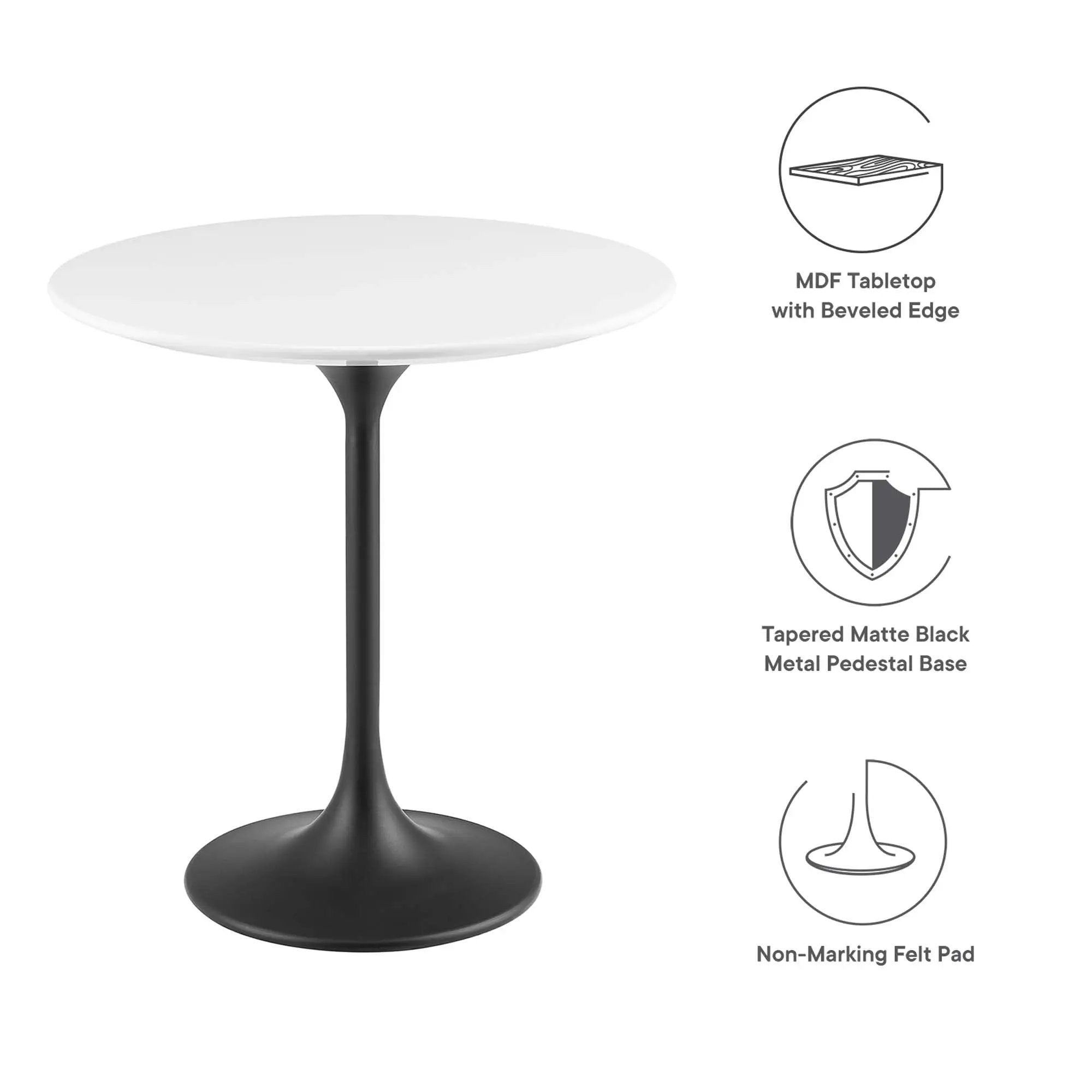 Lippa 20" Round Wood Side Table by Modway by HouseOfZazla