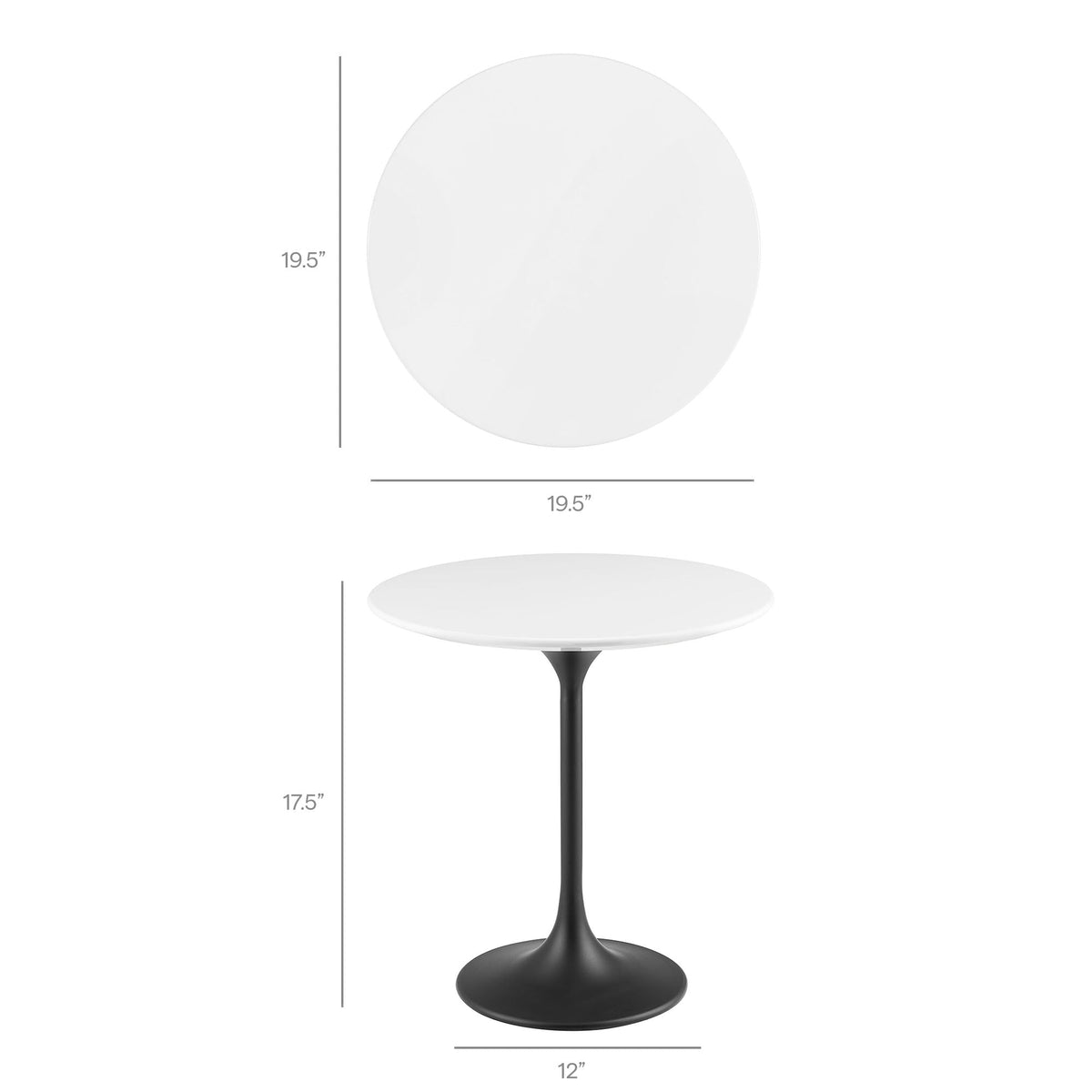 Lippa 20" Round Wood Side Table by Modway - EEI-5691, photo 3 of 7