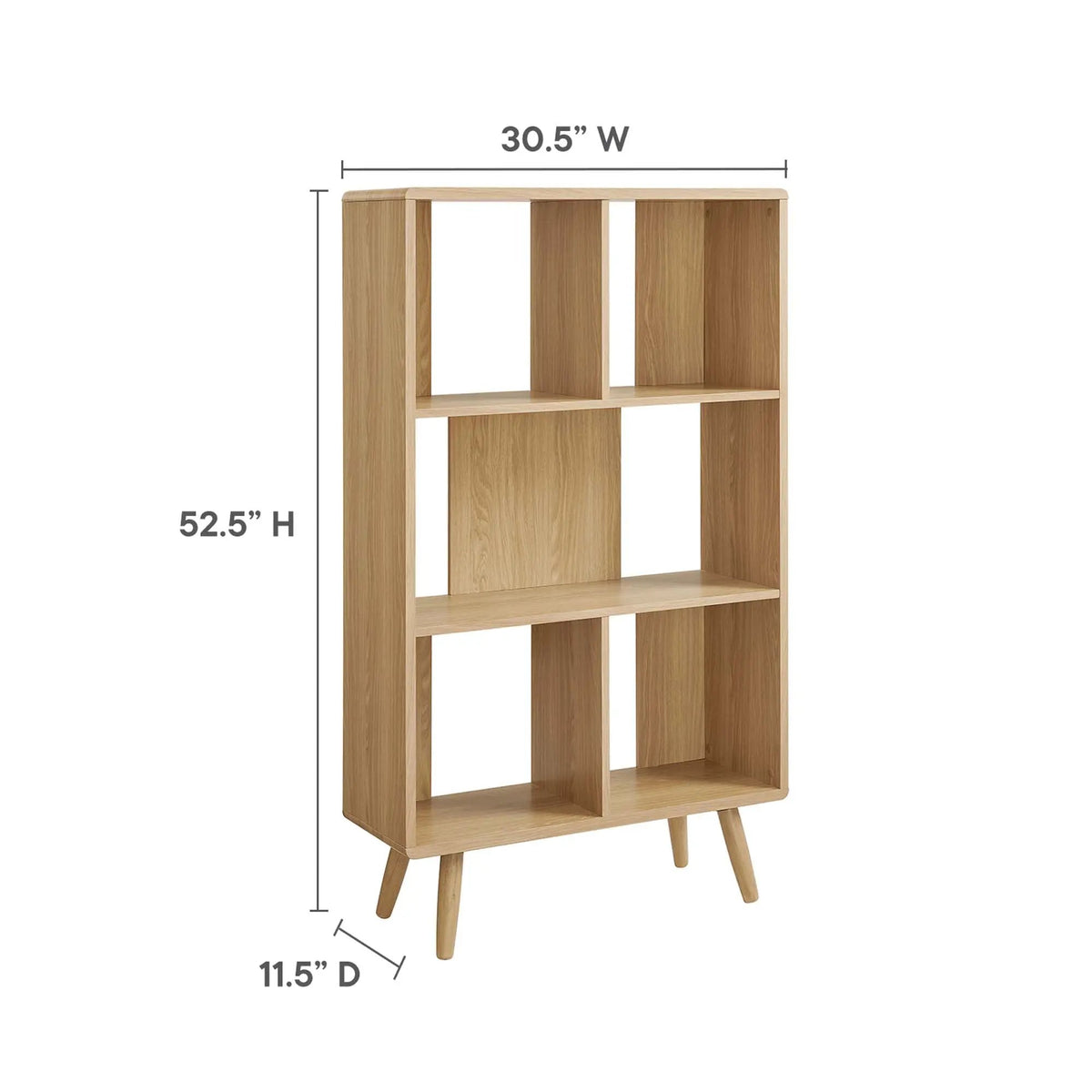 Transmit 5 Shelf Wood Grain Bookcase by Modway by HouseOfZazla