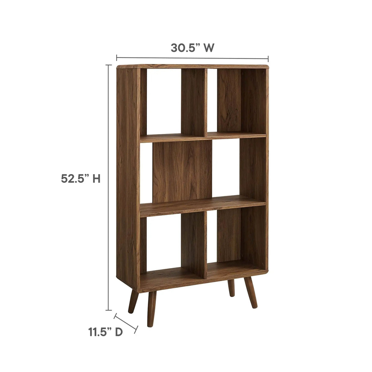 Transmit 5 Shelf Wood Grain Bookcase by Modway by HouseOfZazla
