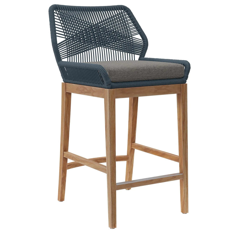 Wellspring Outdoor Patio Teak Wood Bar Stool by Modway by HouseOfZazla