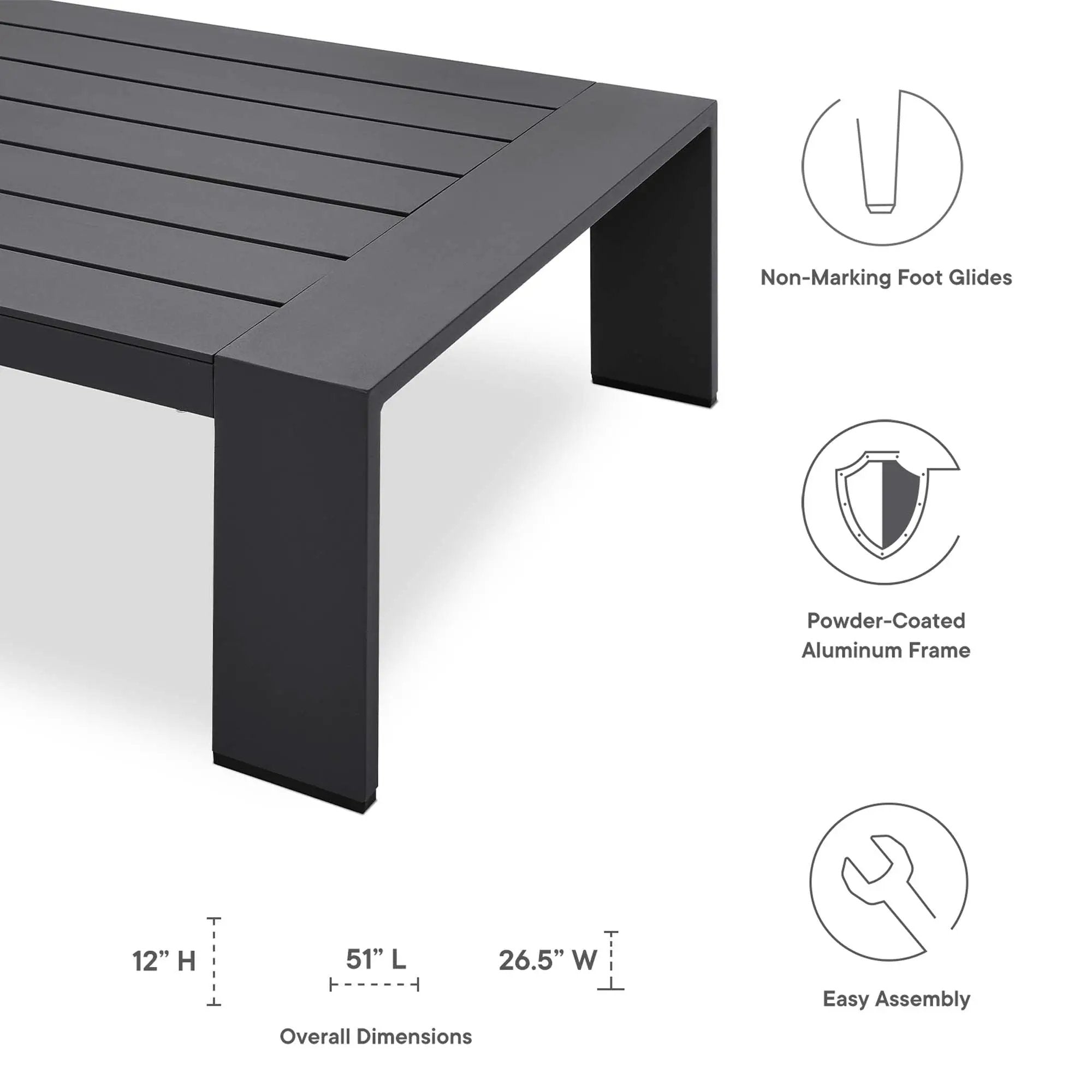 Tahoe 2-Piece Outdoor Patio Powder-Coated Aluminum Set by Modway by HouseOfZazla