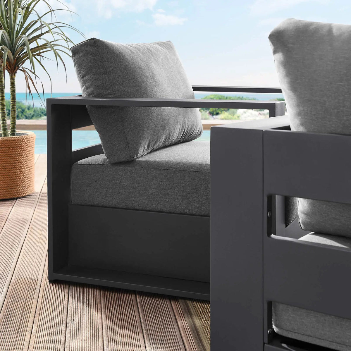 Tahoe 2-Piece Outdoor Patio Powder-Coated Aluminum Armchair Set by Modway by HouseOfZazla