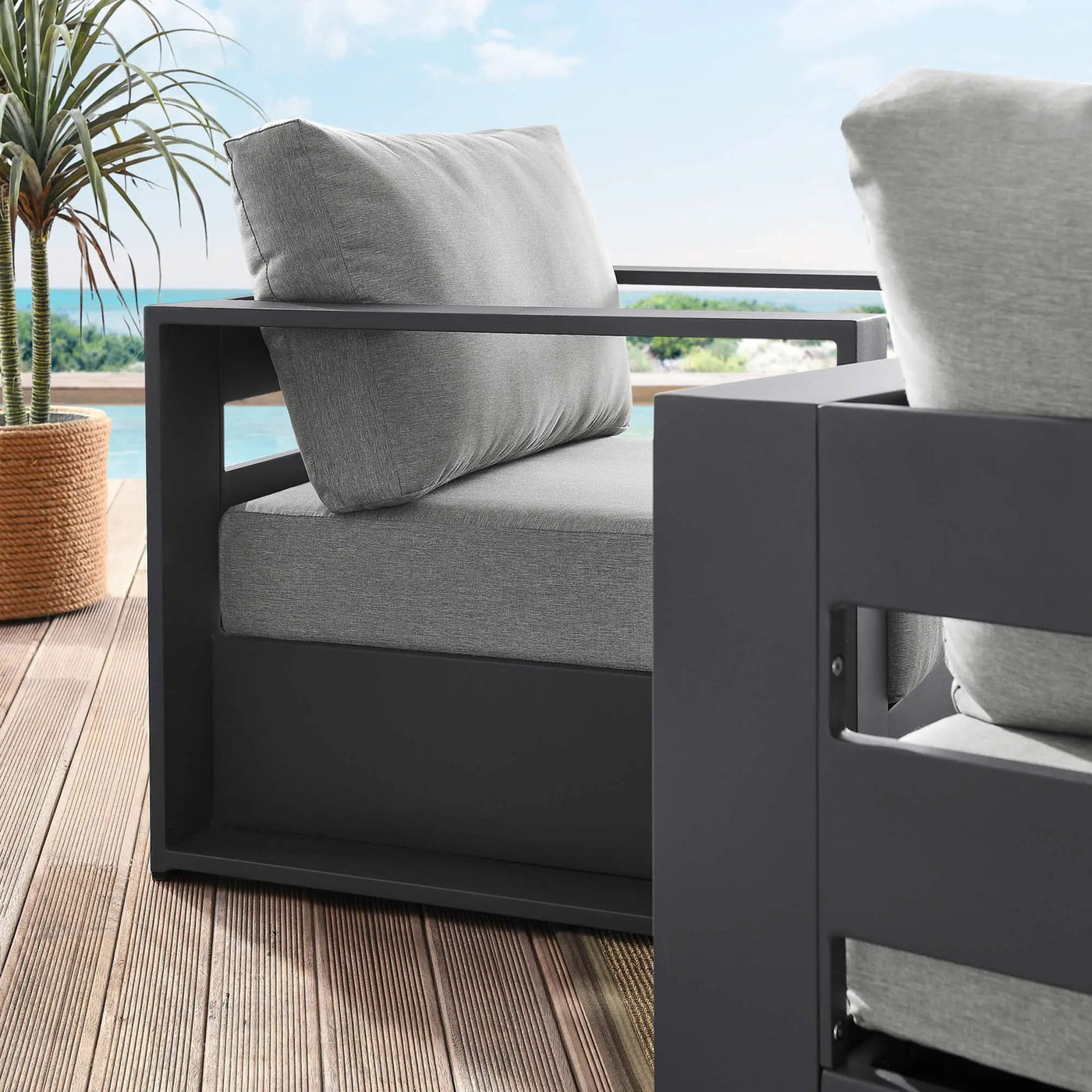 Tahoe 2-Piece Outdoor Patio Powder-Coated Aluminum Armchair Set by Modway by HouseOfZazla