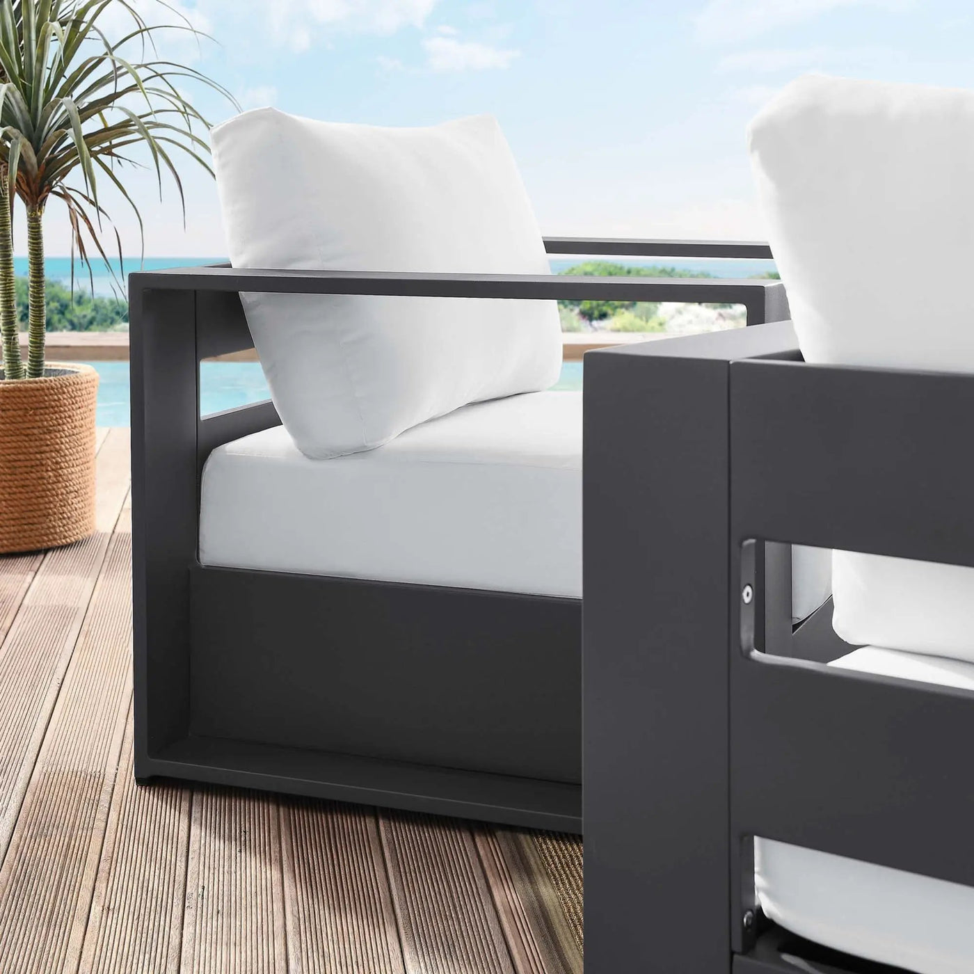 Tahoe 2-Piece Outdoor Patio Powder-Coated Aluminum Armchair Set by Modway by HouseOfZazla