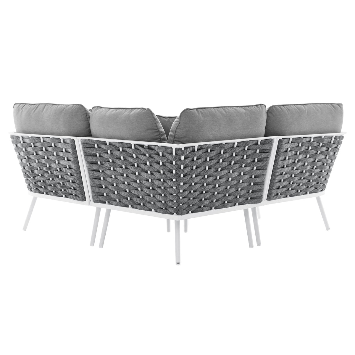 Stance Outdoor Patio Aluminum Small Sectional Sofa by Modway, photo 11 of 13