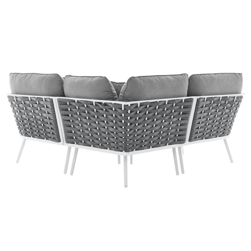 Stance Outdoor Patio Aluminum Small Sectional Sofa by Modway, photo 11 of 13