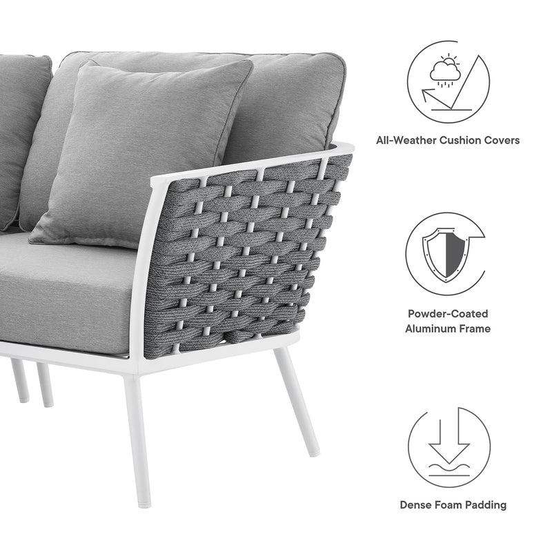 Stance Outdoor Patio Aluminum Small Sectional Sofa by Modway, photo 2 of 13