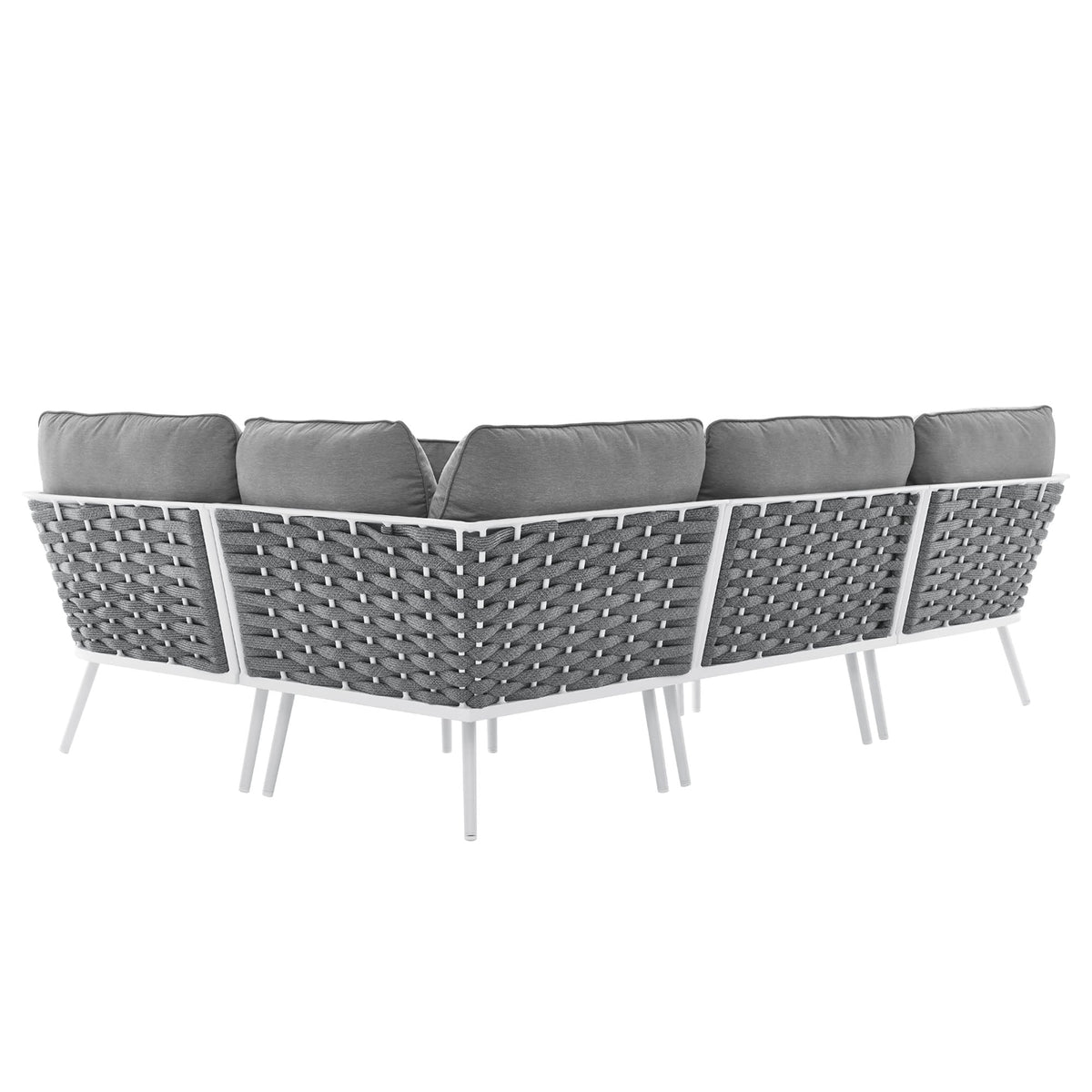 Stance Outdoor Patio Aluminum Large Sectional Sofa by Modway, photo 13 of 15