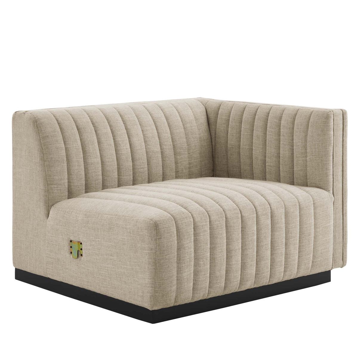 Conjure Channel Tufted Upholstered Fabric Loveseat by Modway, photo 8 of 22