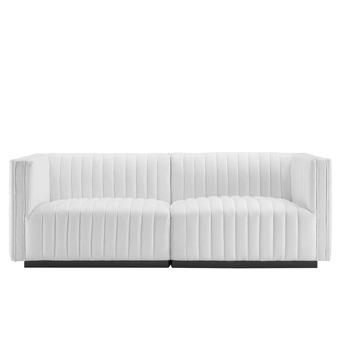 Conjure Channel Tufted Upholstered Fabric Loveseat by Modway, photo 14 of 22