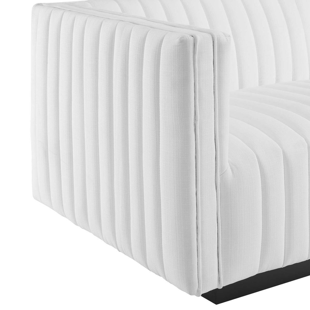 Conjure Channel Tufted Upholstered Fabric Loveseat by Modway, photo 19 of 22