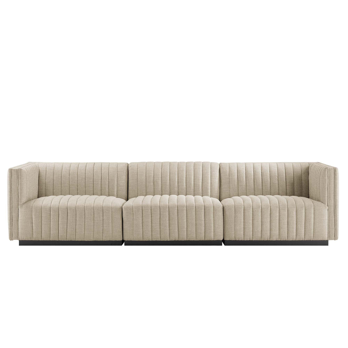 Conjure Channel Tufted Upholstered Fabric Sofa by Modway, photo 3 of 14