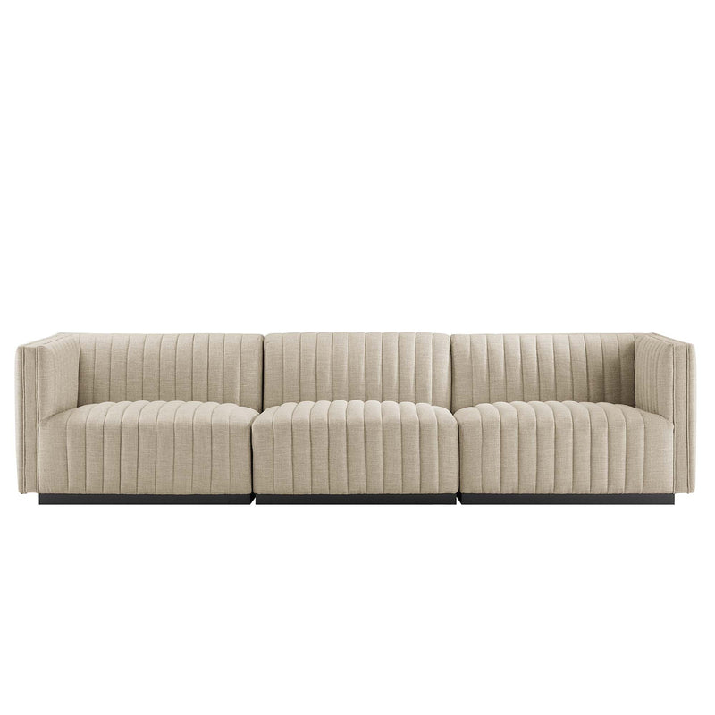 Conjure Channel Tufted Upholstered Fabric Sofa by Modway, photo 3 of 14