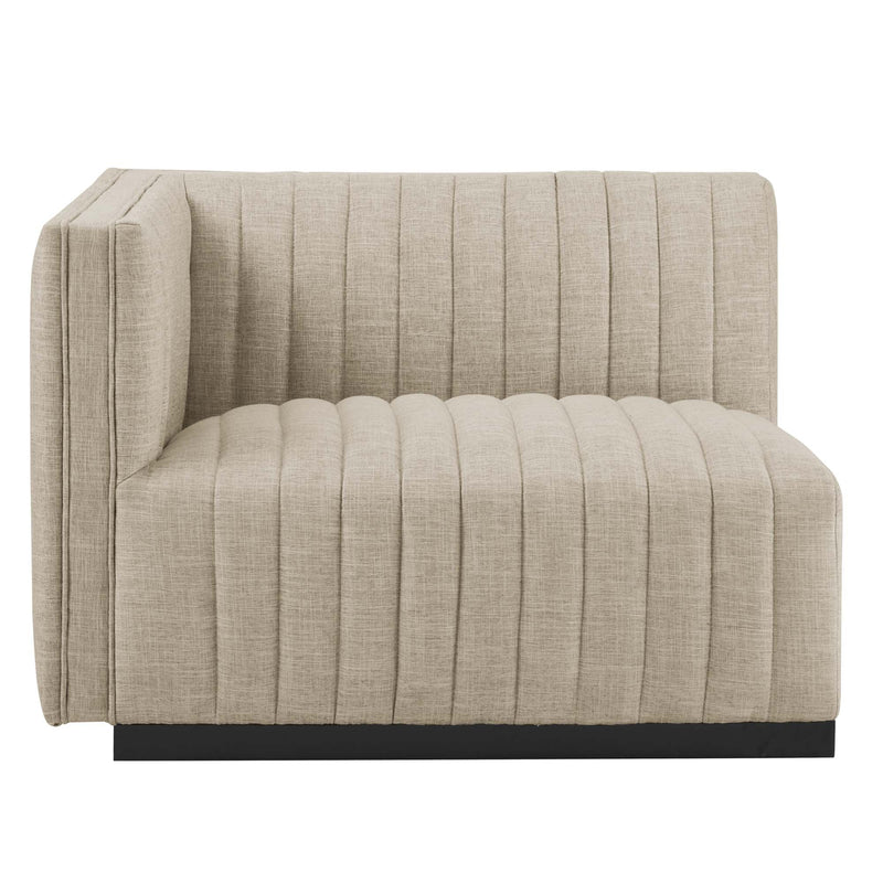 Conjure 4-Piece Channel Tufted Upholstered Fabric Sofa by Modway, photo 5 of 14