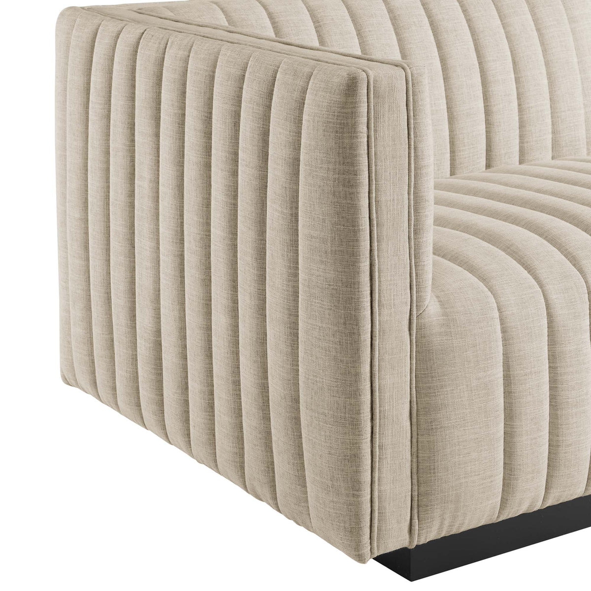 Conjure 4-Piece Channel Tufted Upholstered Fabric Sofa by Modway, photo 6 of 14