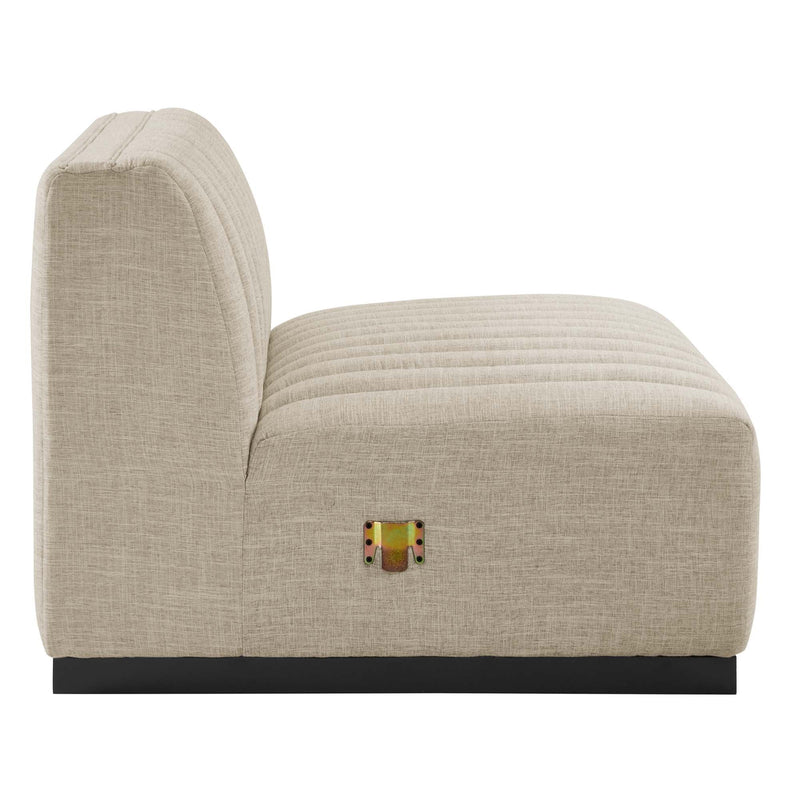 Conjure 4-Piece Channel Tufted Upholstered Fabric Sofa by Modway, photo 8 of 14