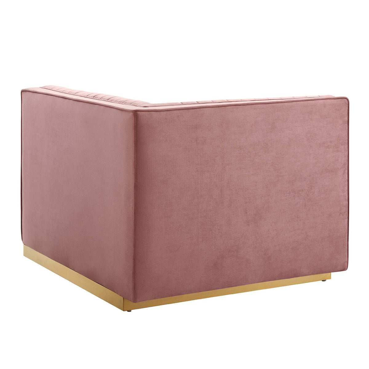 Sanguine 4-Piece Channel Tufted Performance Velvet Modular Sectional Sofa by Modway, photo 8 of 28