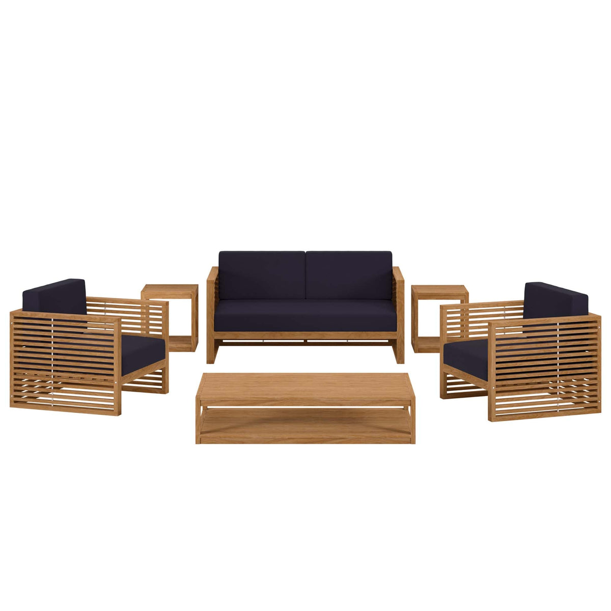 Carlsbad 6-Piece Teak Wood Outdoor Patio Set by Modway, photo 18 of 40