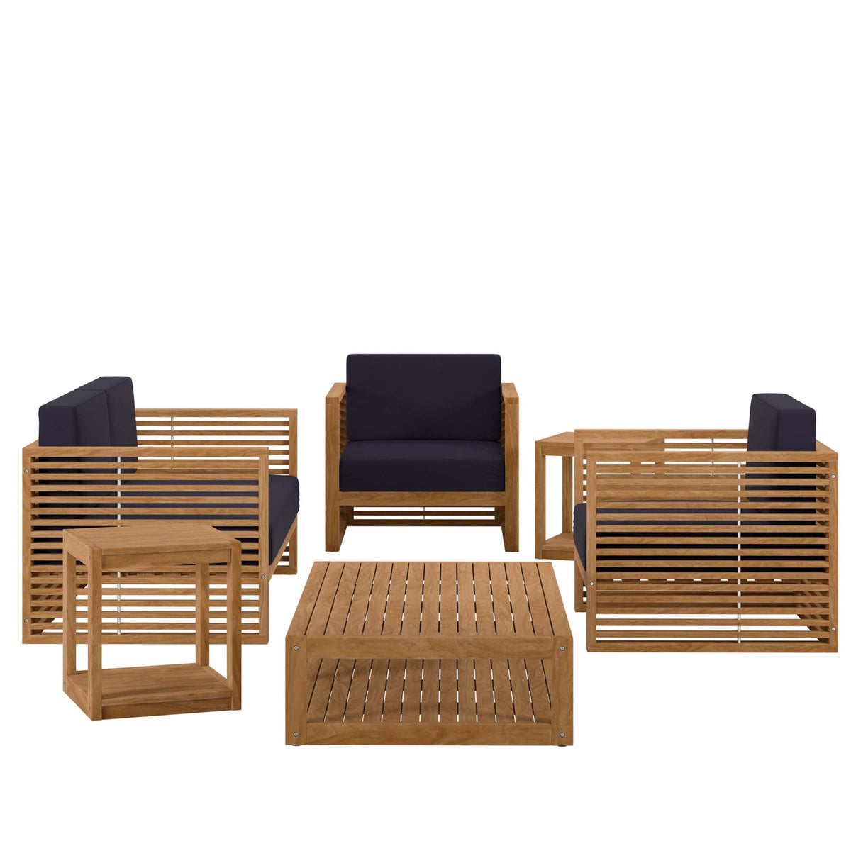 Carlsbad 6-Piece Teak Wood Outdoor Patio Set by Modway, photo 23 of 40