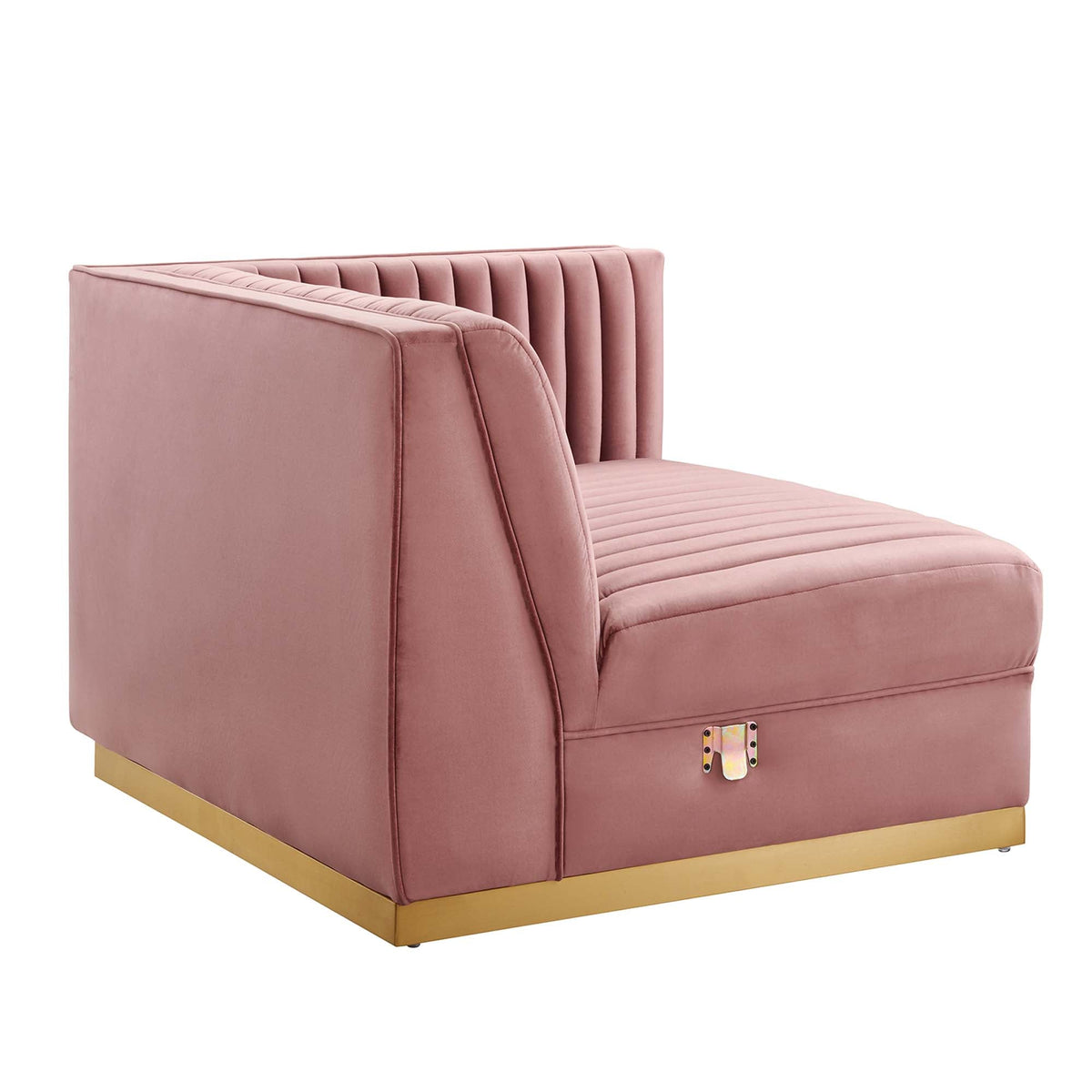 Sanguine 6-Piece Channel Tufted Performance Velvet Modular Sectional Sofa by Modway, photo 6 of 28