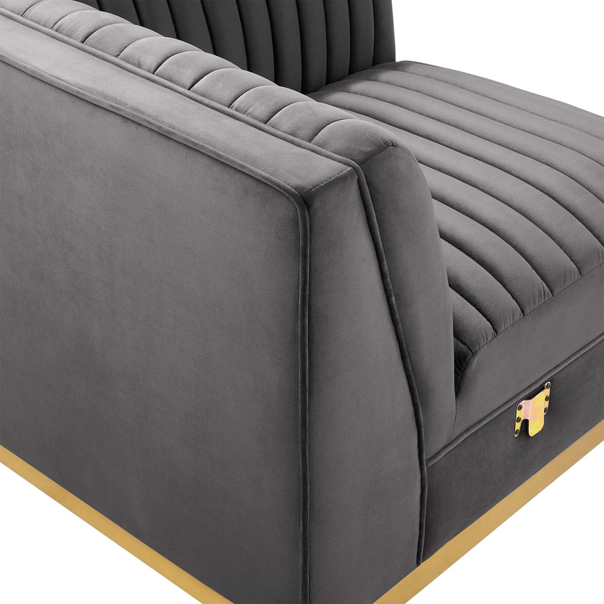 Sanguine 6-Piece Channel Tufted Performance Velvet Modular Sectional Sofa by Modway, photo 26 of 28