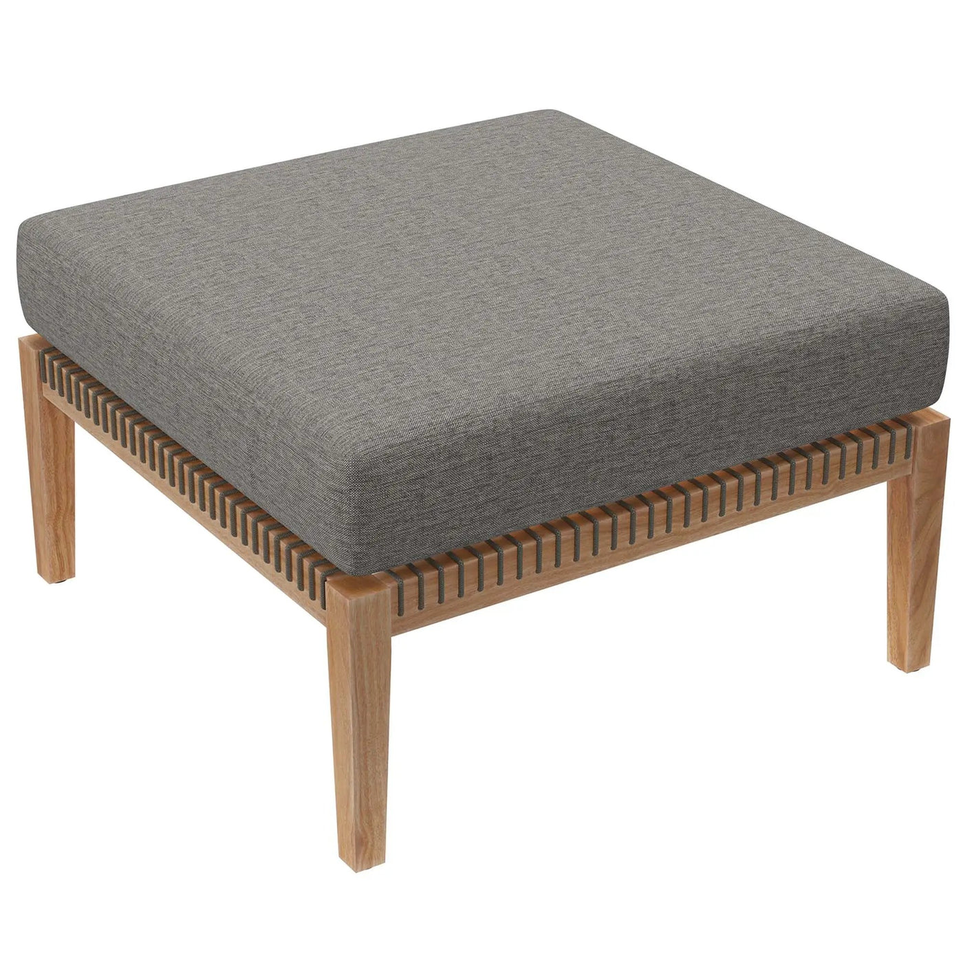 Clearwater Outdoor Patio Teak Wood Ottoman by Modway by HouseOfZazla