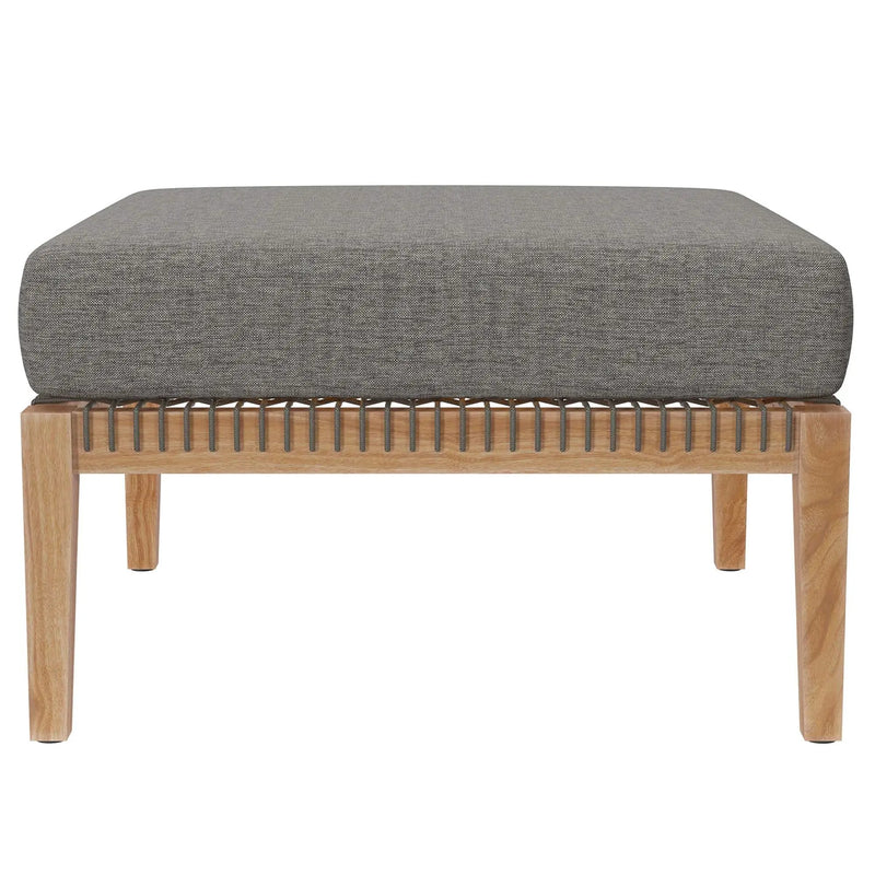 Clearwater Outdoor Patio Teak Wood Ottoman by Modway by HouseOfZazla