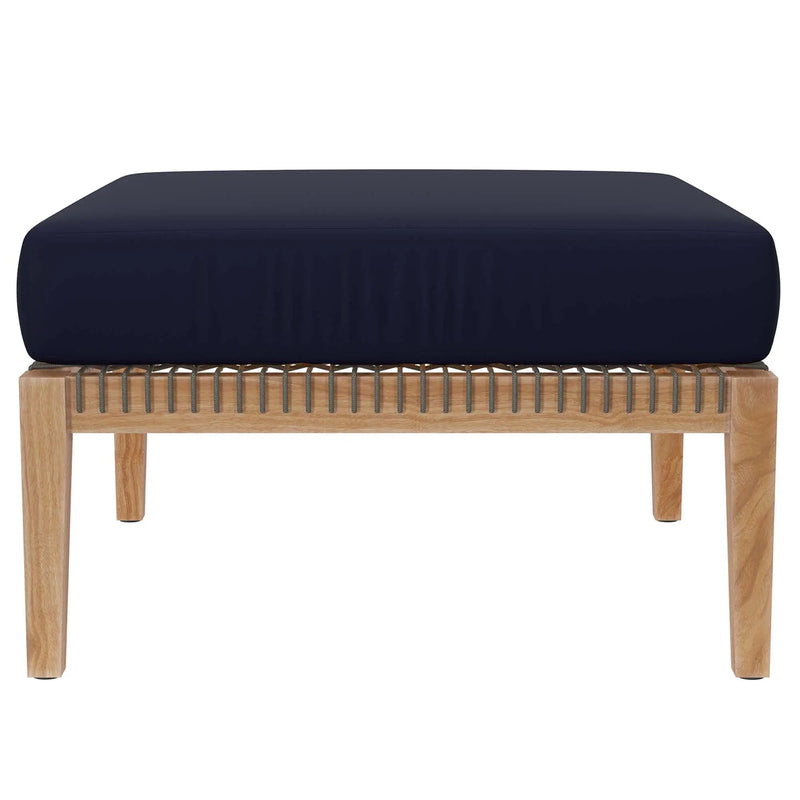 Clearwater Outdoor Patio Teak Wood Ottoman by Modway by HouseOfZazla