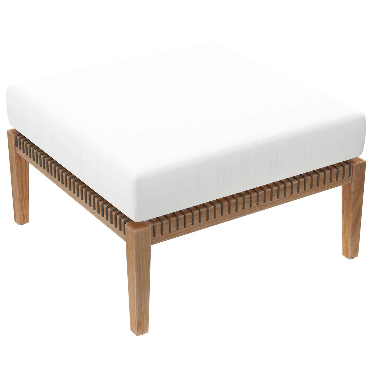 Clearwater Outdoor Patio Teak Wood Ottoman by Modway by HouseOfZazla