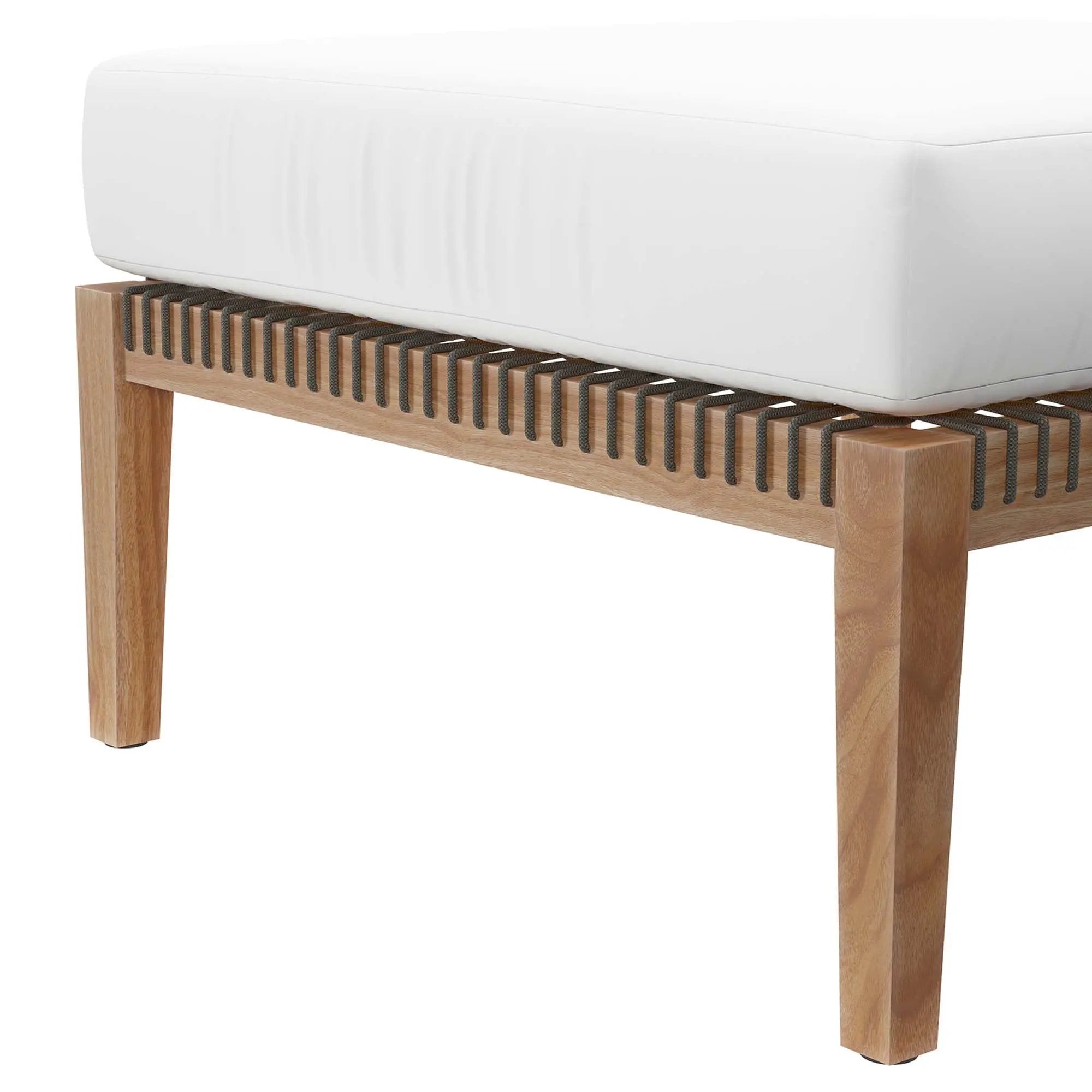 Clearwater Outdoor Patio Teak Wood Ottoman by Modway by HouseOfZazla